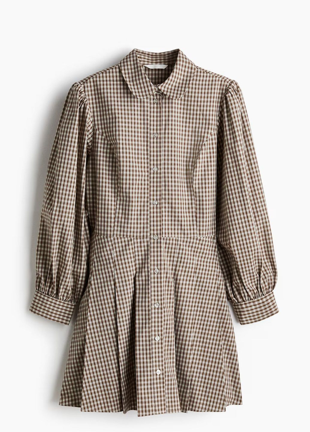 Коричнева кежуал сукня H&M в клітинку