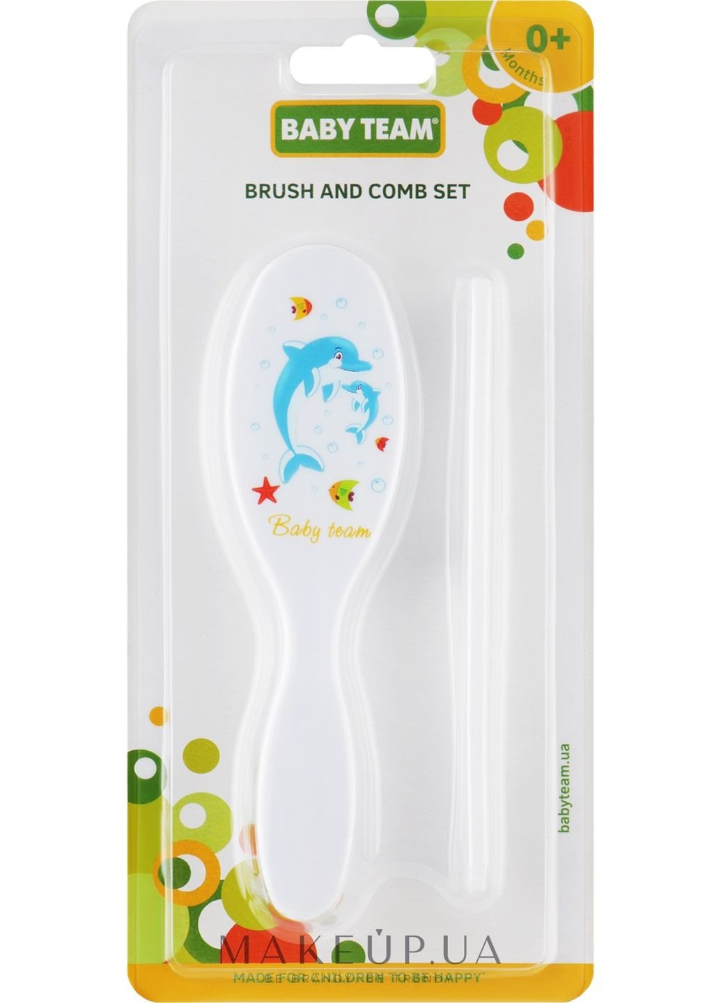 Набір: гребінець і щітка для волосся, дитячий, білий 2шт (1237099-27062574) Baby Team (368613789)