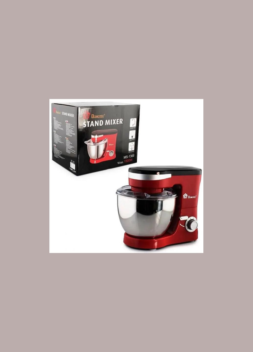 Міксер MS-1368 / швидкостей 6 / чаша 4л / 1500W Domotec (371797571)