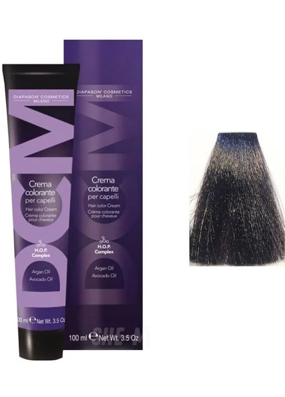 Крем-фарба для волосся 2/0 коричневий Hair color cream. 100 мл DCM (396333068)