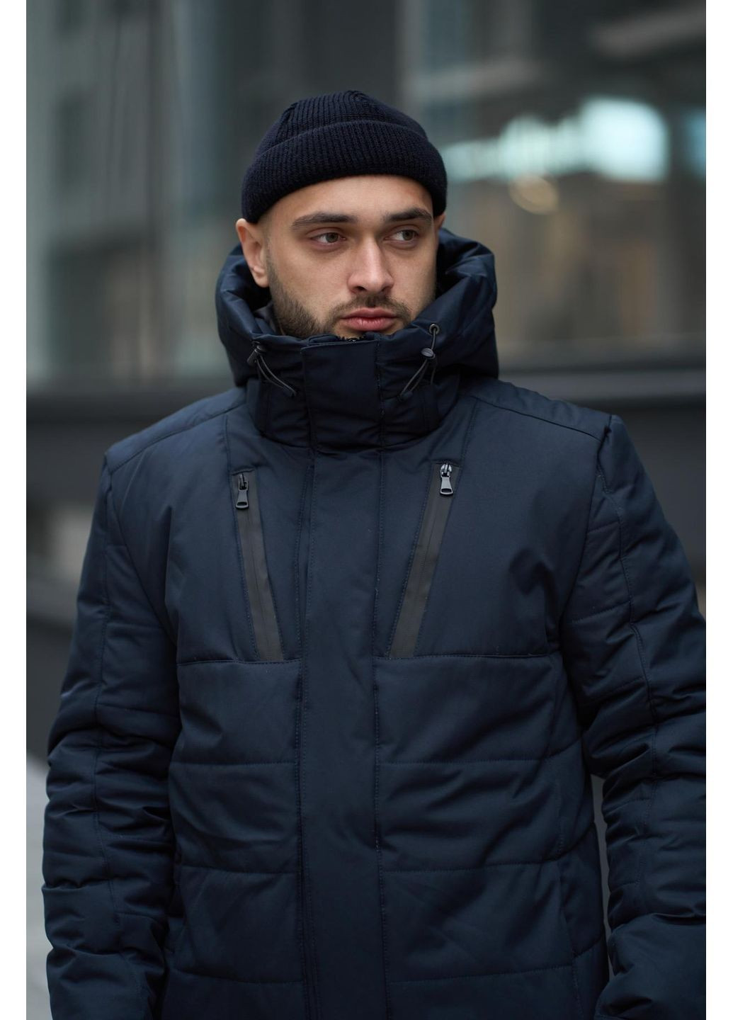 Синя зимня куртка зимова чоловіча Vakko