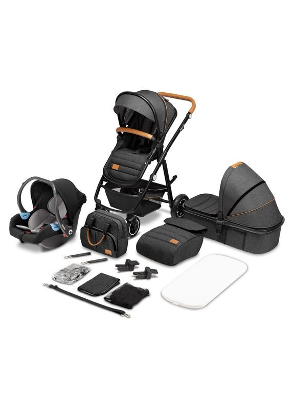 Универсальная коляска 3 в 1 Amber Grey Graphite Lionelo LO-AMBER GREY GRAPHITE (3in1) (343413764)