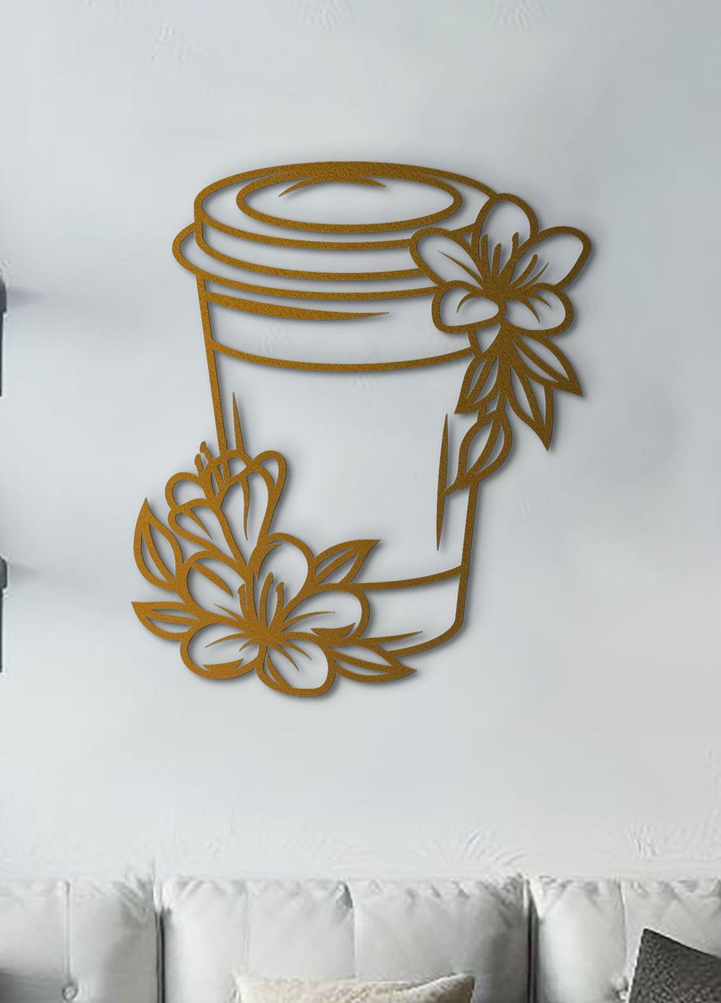 Деревянная картина на кухню, декор в комнату "Кофе с собой", минималистичный стиль 25х30 см Woodyard (291882570)