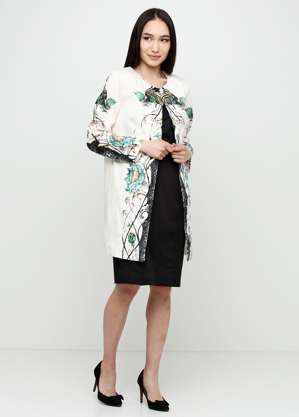 Молочное демисезонное Пальто 14O8-O157 Молочный Axel