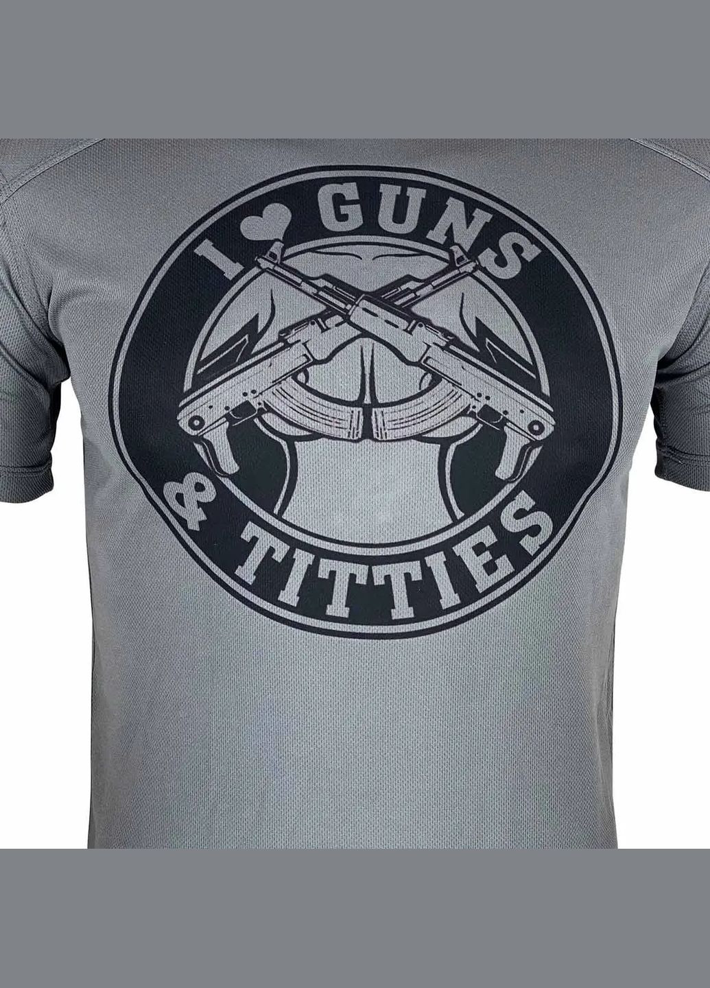 Комбинированная футболка kramatan i love guns & titties tactical design urban No Brand