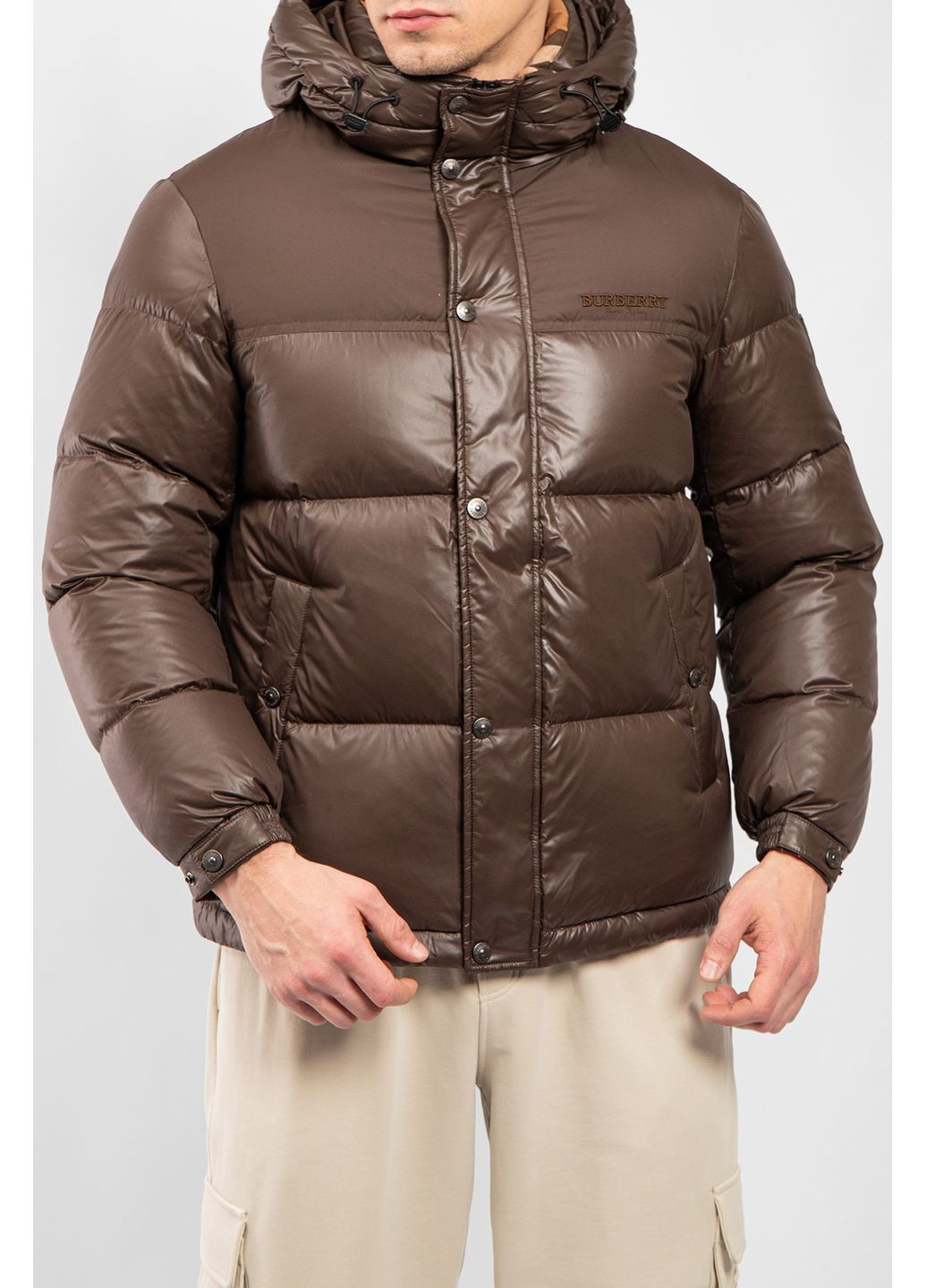 Коричневий зимній Пуховик Burberry