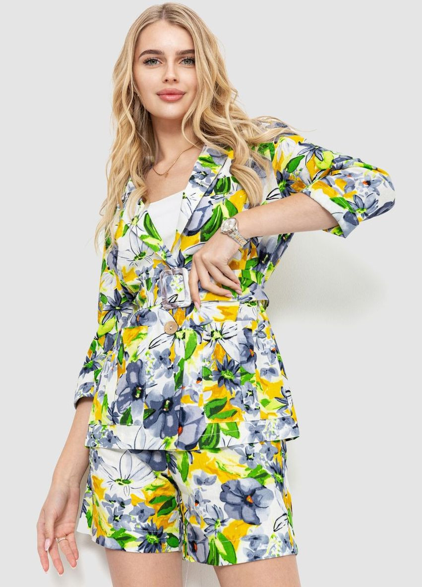 Костюм жіночий із очним принтом сіро-фіолетовий розмір S (sku_115R0451) No Brand (324102022)