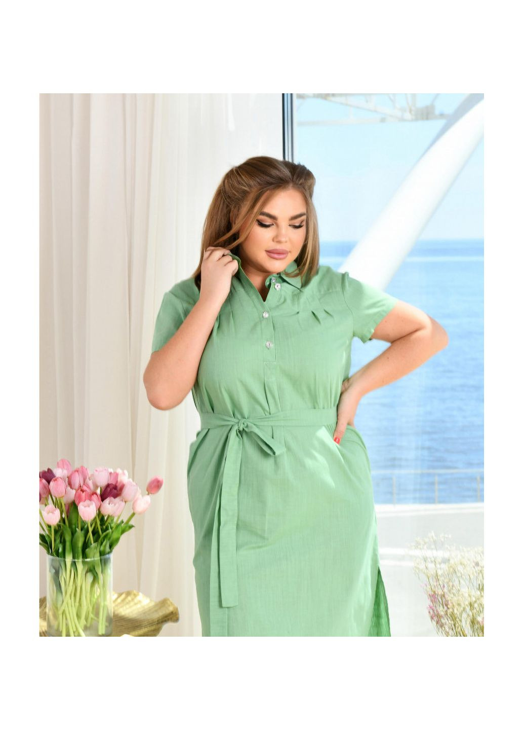 Оливковое платье Liton