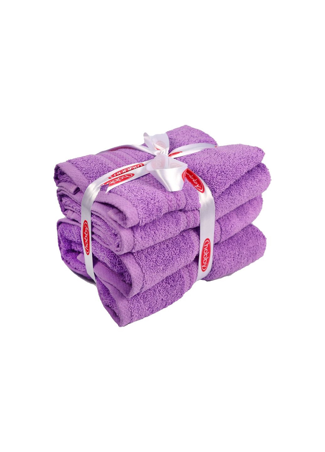 Набір рушників RAINBOW Lila фіолетовий 30*50+50*90+70*140 (3шт.) 500г/м2 Hobby фіолетовий