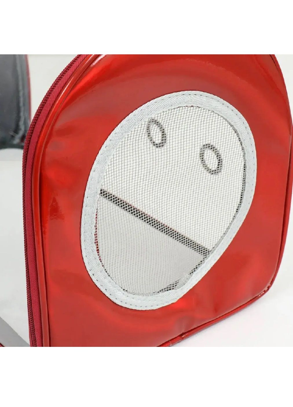 Сумка переноска для тварин котів собак з прозорими стінками вентиляцією ручкою 42х25х28 см розмір L (477330-Prob) Червона Unbranded (296777595)