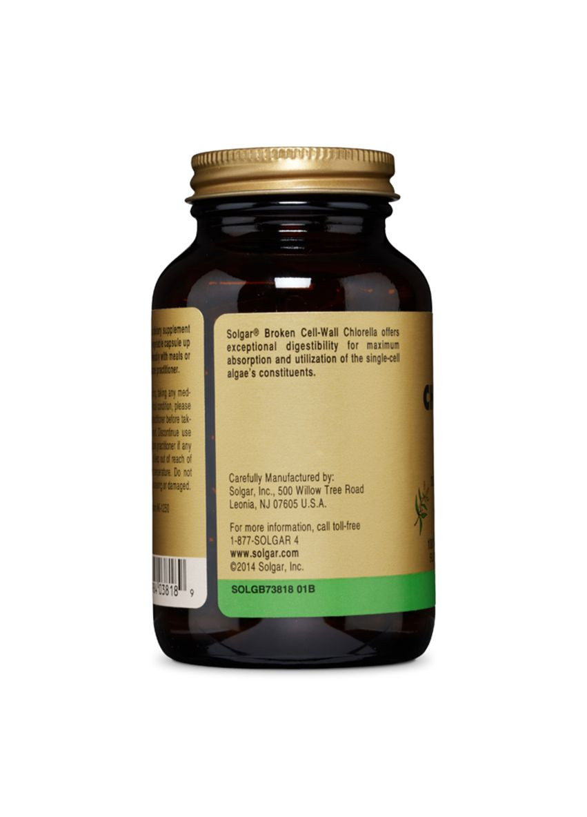 Хлорела, Broken Cell-Wall Chlorella,, 100 рослинних капсул Solgar (326055171)