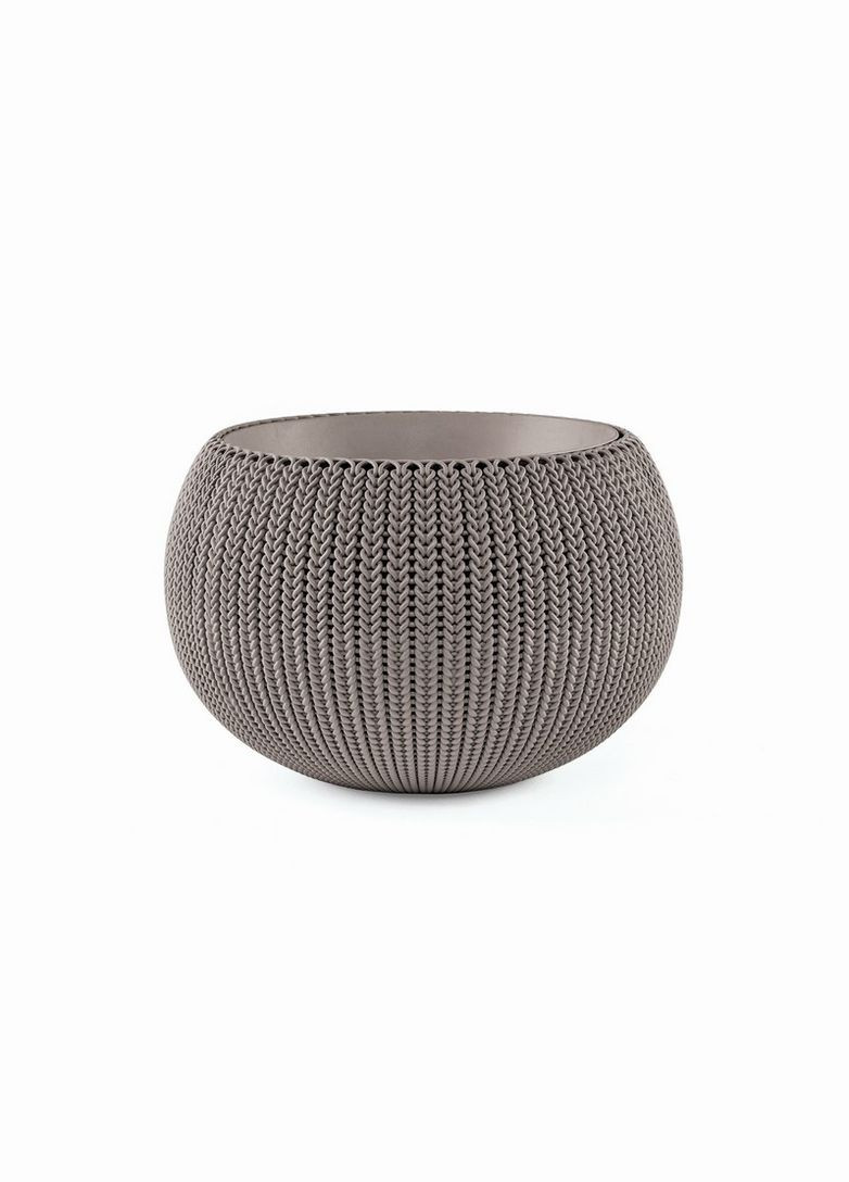 Підвісний горщик з кашпо для квітів 3,2 л. Cozies S з ланцюжком, коричневий Keter (329407697)