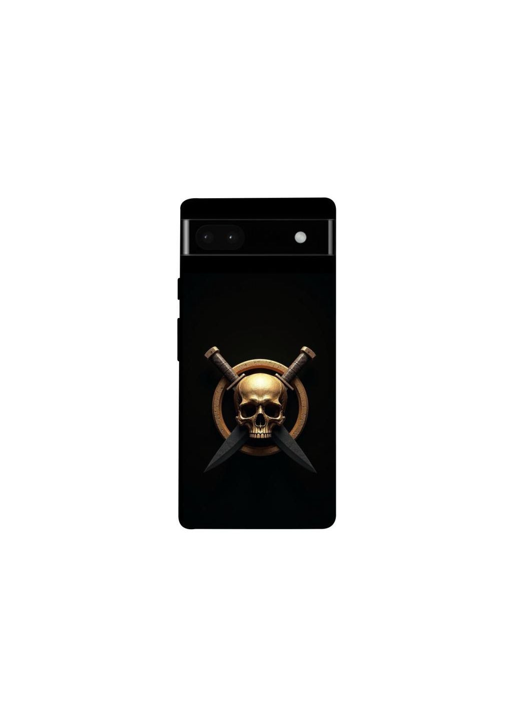 Чехол на Google Pixel 6a Golden Skull Frontalka (354180839)