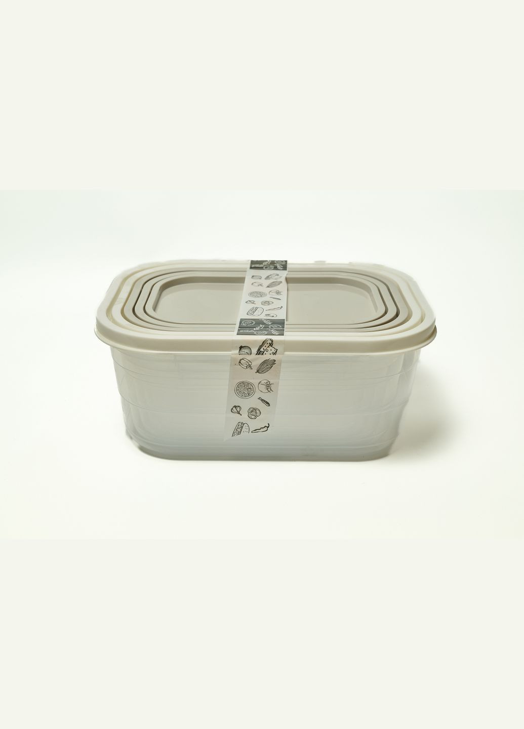 Прямокутний контейнер для зберігання набір 5 шт ( 880,1250,1800, 2500,3500 мл), Прозорий GOLDEX (307060736)