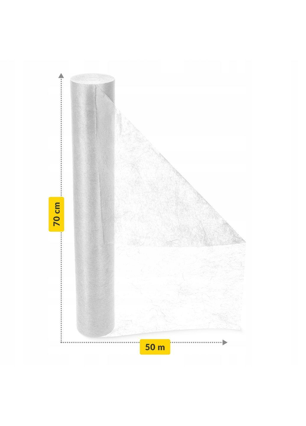 Простирадло одноразове 50 м x 70 см в рулоні 14 г/м² White (P-5905973406796) 4FIZJO (372925215)