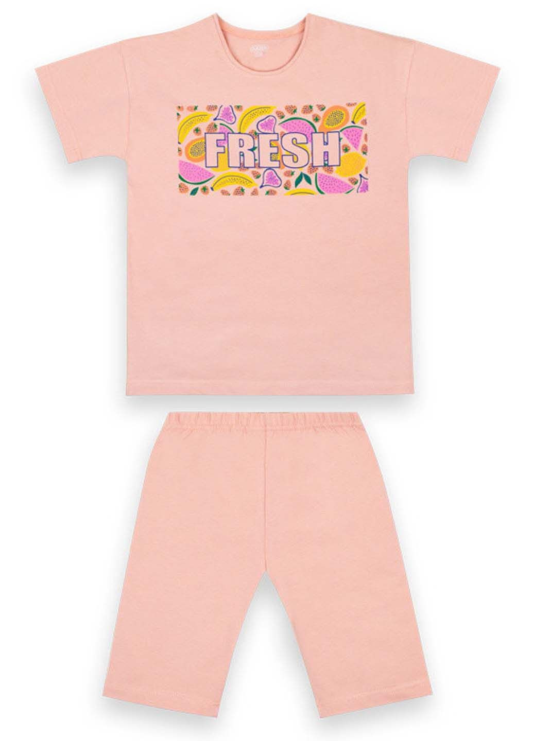 Розовый летний костюм GABBI