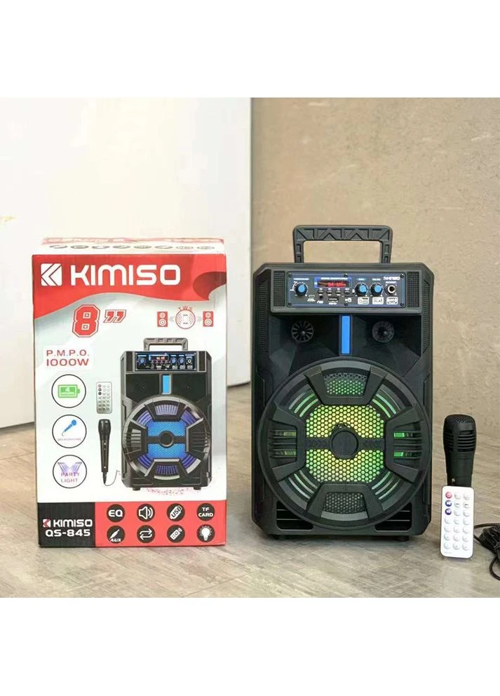 Портативная колонка QS-845 с микрофоном и светомузыкой (USB/BT/FM) Kimiso (393274599)