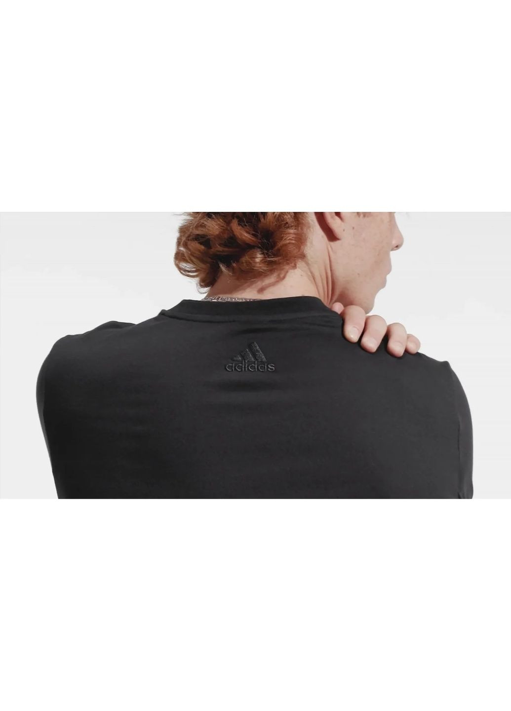 Чорна футболка чоловіча essentials single jersey big logo tee black ic9347 adidas