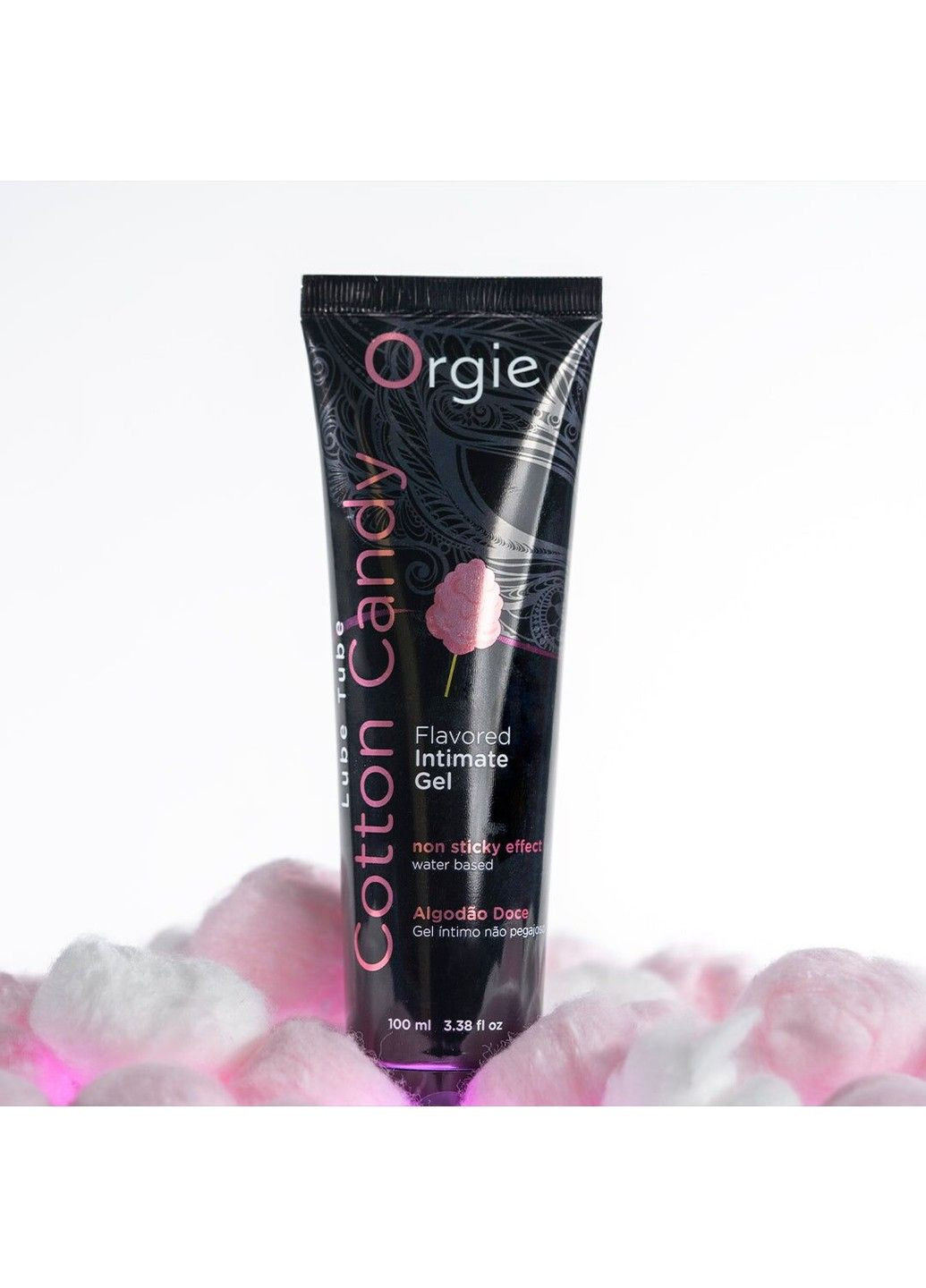 Лубрикант на водній основі Lube Tube — Cotton Candy (100 мл) зі смаком солодкої вати, без барвників і парабенів Orgie (330643926)