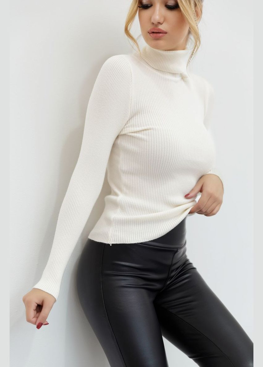 Стильний жіночий гольф у рубчик, колір червоний, Ager (305315969)