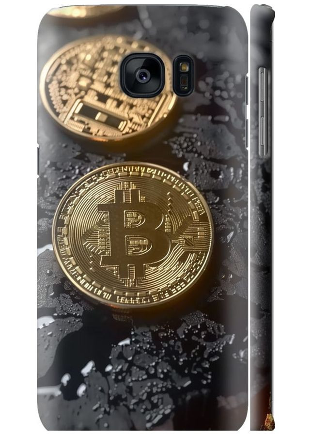 3D пластиковый матовый чехол 'Вулканический Bitcoin' для Endorphone Samsung Galaxy S7 Edge G935F (289874982)