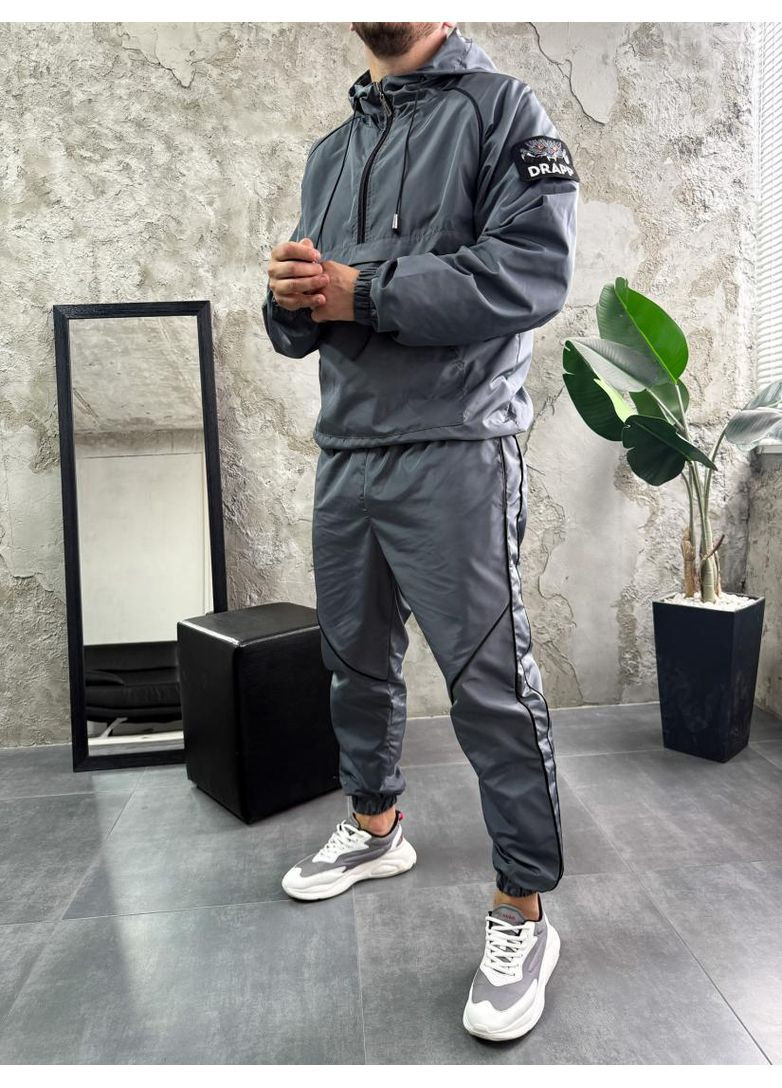 Спортивний костюм чоловічий стильний плащівка на підкладці осінь No Brand (370954623)