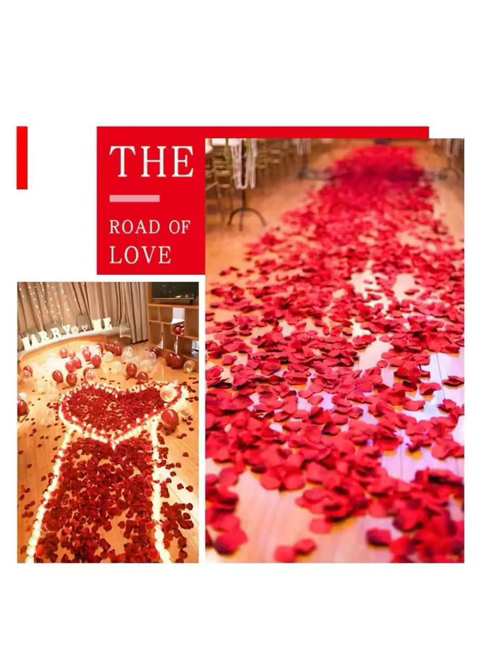 Набор темно-красных лепестков роз, 2000 шт No Brand (337514462)