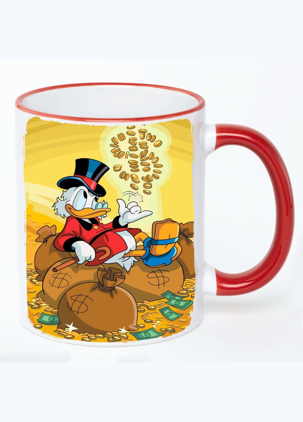 Чашка з дитячим малюнком (кухоль, кухоль) #0013 Біла з Червоною ручкою 330 мл No Brand (322712612)