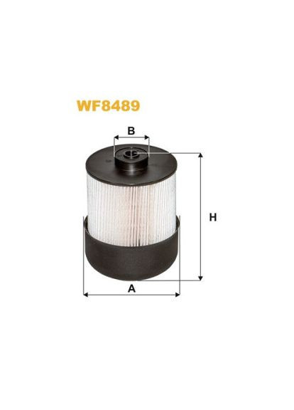 Фільтр паливний DACIA DUSTER, RENAULT KANGOO 1.5 Dci 10- (вир-во WIX-FILTERS) WF8489 WIX Filters (366135986)