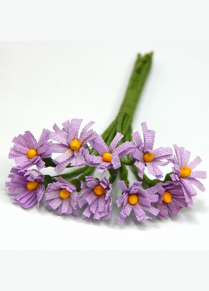 Штучні квіти Ромашки, букетик, 1 см, бузкові, 10 шт No Brand (340485239)