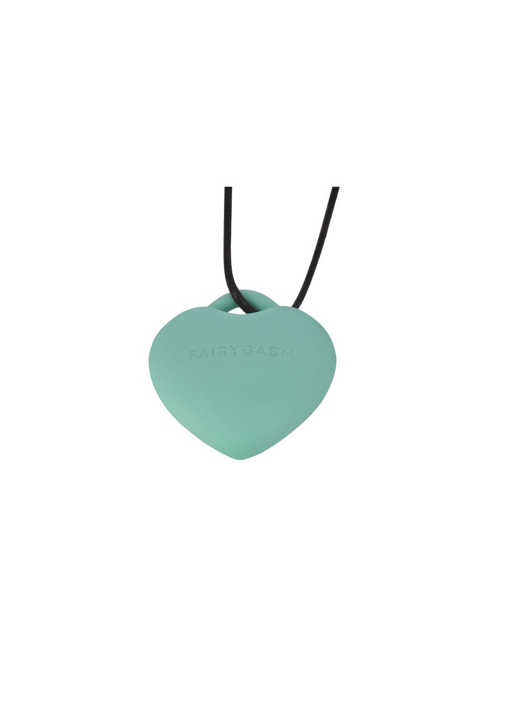 Минивибратор «Сердечко» PleasureStone green, 9 режимов, на шнурке FairyGasm (335387325)