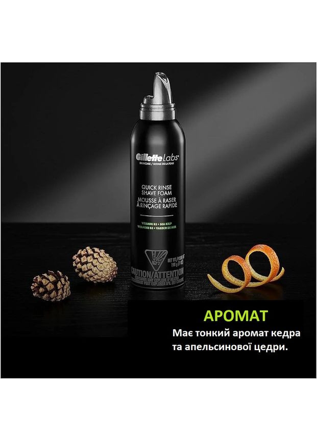 Набір для гоління Labs станок + 2 картриджі + піна 229 г + магнітна підставка Gillette (340474420)