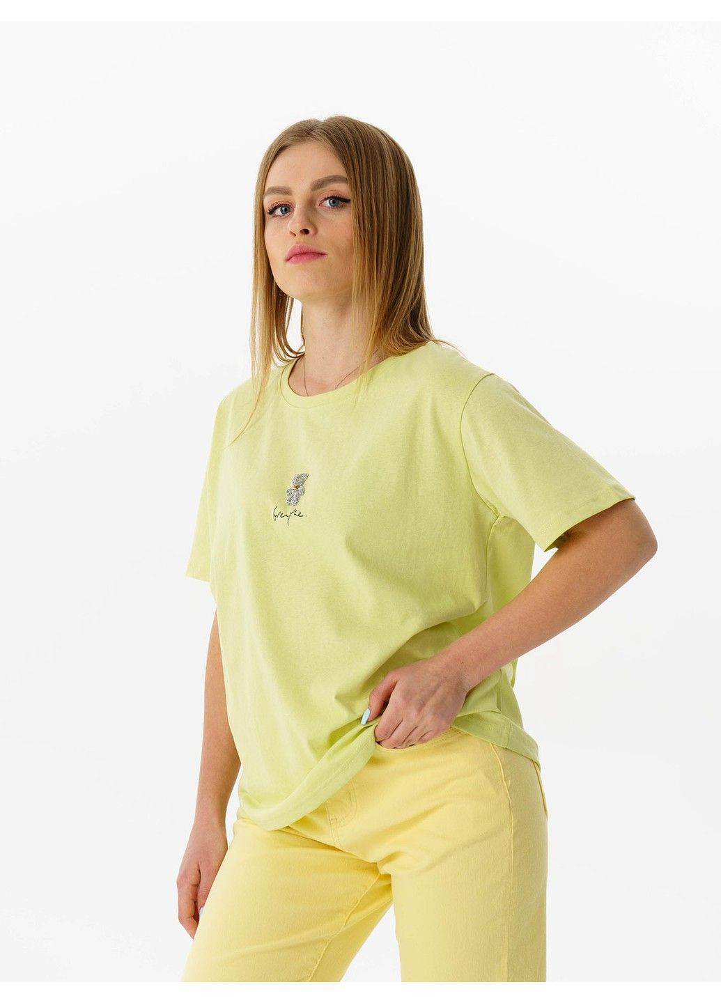 Желтая летняя футболка 21 - 08165 Love Normi