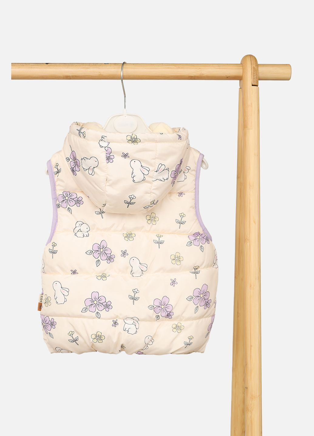 Жилет утеплений для дівчинки колір молочний ЦБ-00268483 No Brand (322773031)