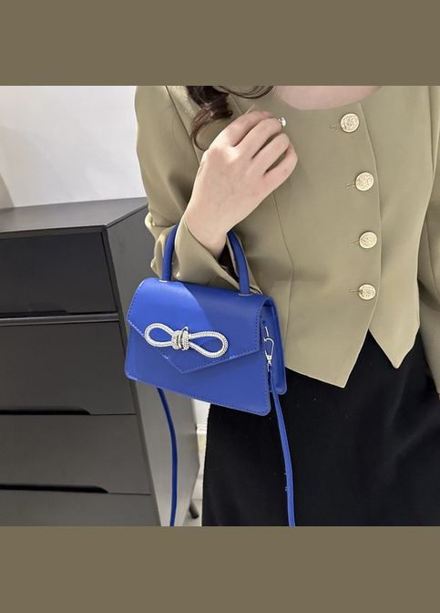 Женская классическая сумка кросс-боди через плечо синяя No Brand (290665273)