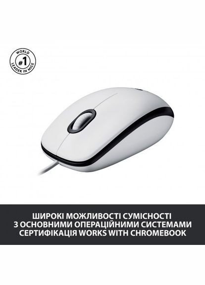 Мишка M100 USB White (910-006764) Logitech (278367218)