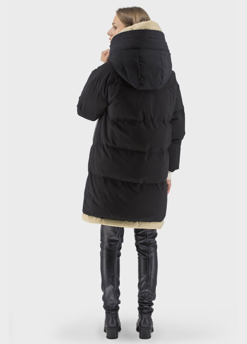 Чорний зимній Пуховик No Brand