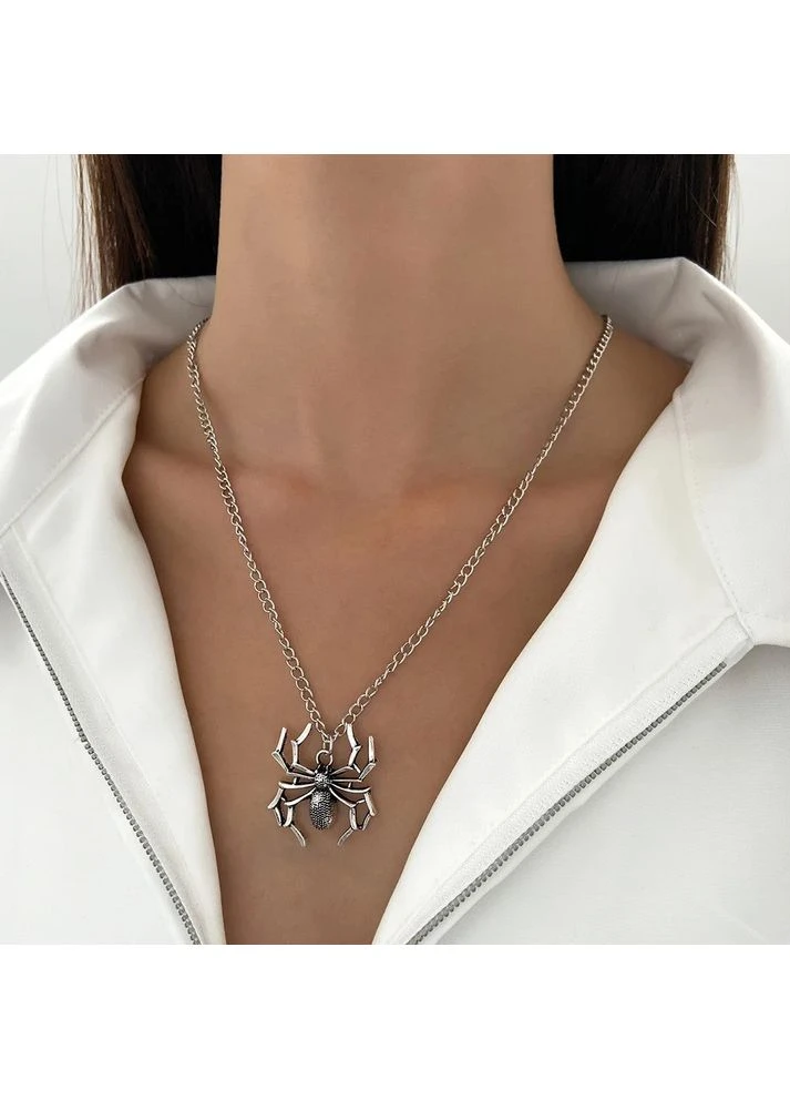 Цепочка с кулоном в форме паука серебристого Liresmina Jewelry (396712924)