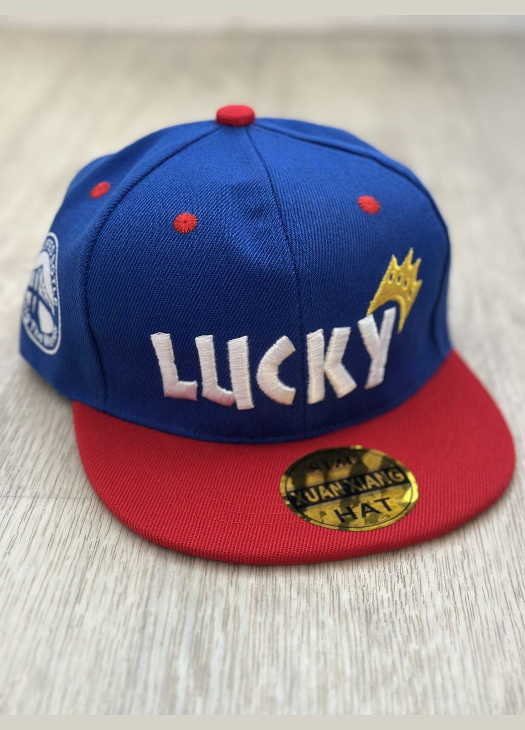 Кепка детская снепбек (Snapback) Lucky Cиний с красным 50-54р (2231) No Brand (331861709)