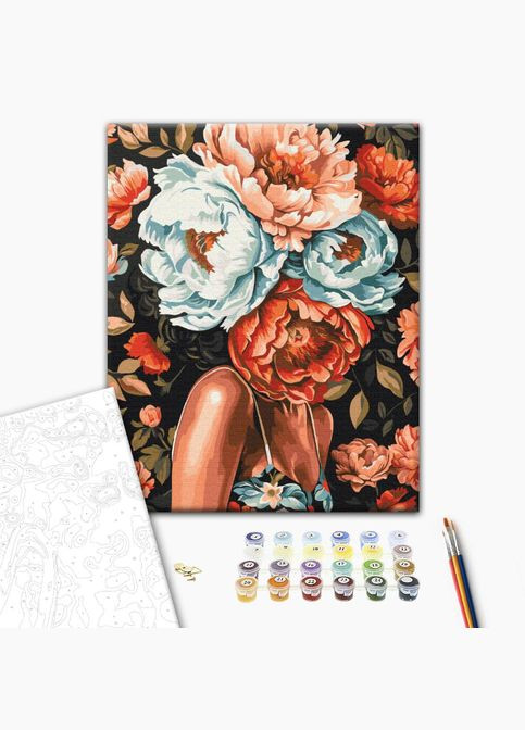 Цветы девушки Цветущие мысли 40х50 набор для росписи на холсте BS54011 Brushme (308988276)