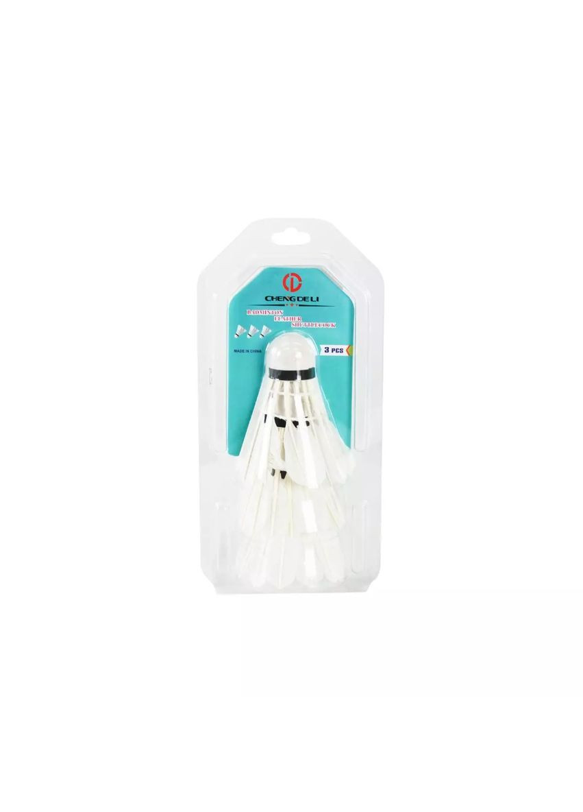 Перьевые воланы для бадминтона, набор 3 шт. в ассортименте - No Brand BD24192 (371929003)