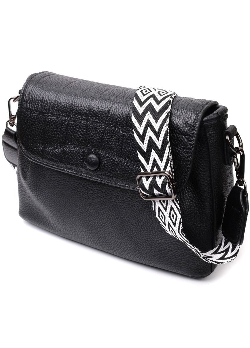 Сумка женская через плечо кожаная 22330 Черный Vintage (302008711)