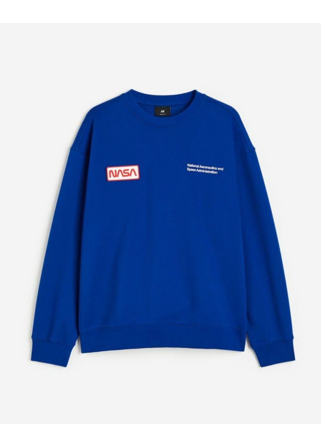 Синій чоловічий світшот relaxed fit (57661) s синій H&M (303435091)