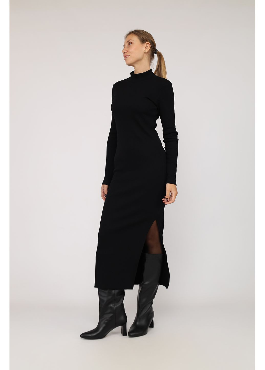 Черное платье-футляр женское цвет черный цб-00284464 Yuki