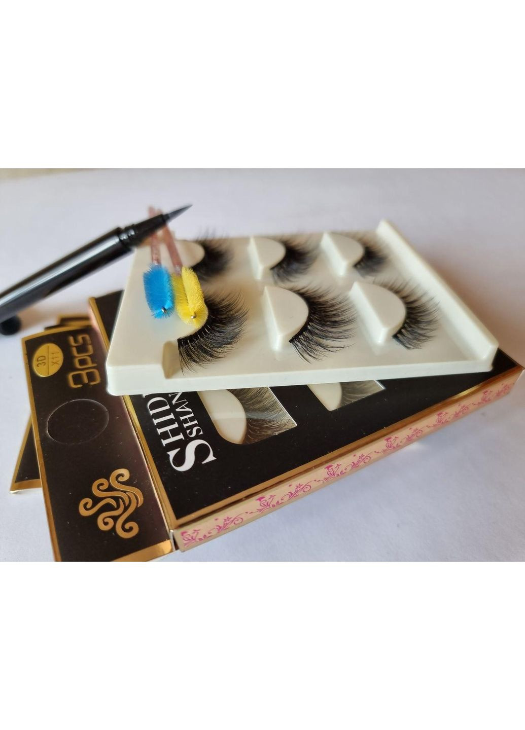 Наращивание многоразовые ресницы Микс 3: Классика / Кукла / Лисичка + Маркер подводка для надевания Magnetic Lashes (366668528)