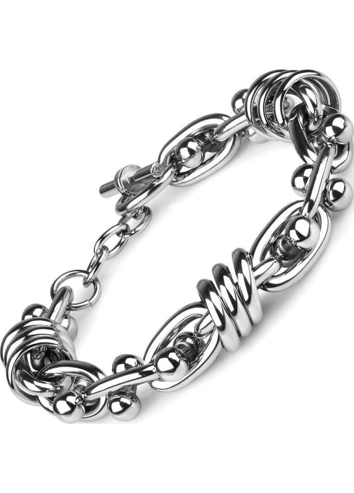 Мужская браслет-цепь SSBQ-3039 из стали оригинального плетения. Spikes (334000138)