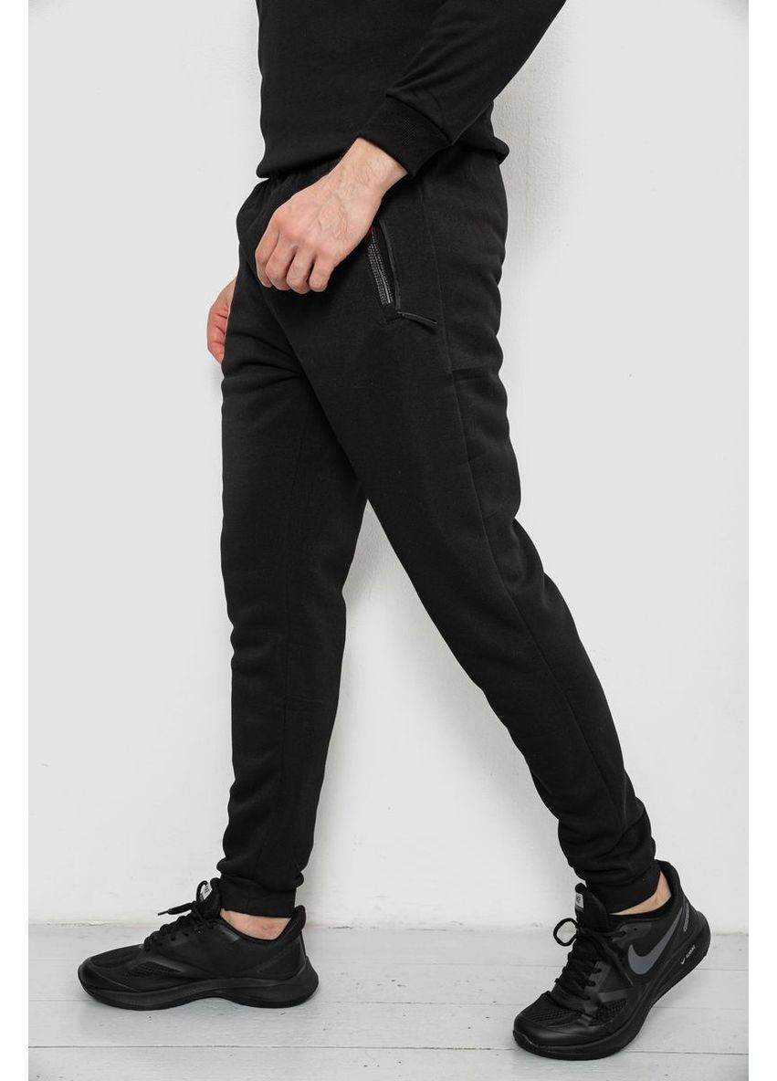Спортивні штани чоловічі на флісі, колір чорний, 244R41558 Ager (365867538)