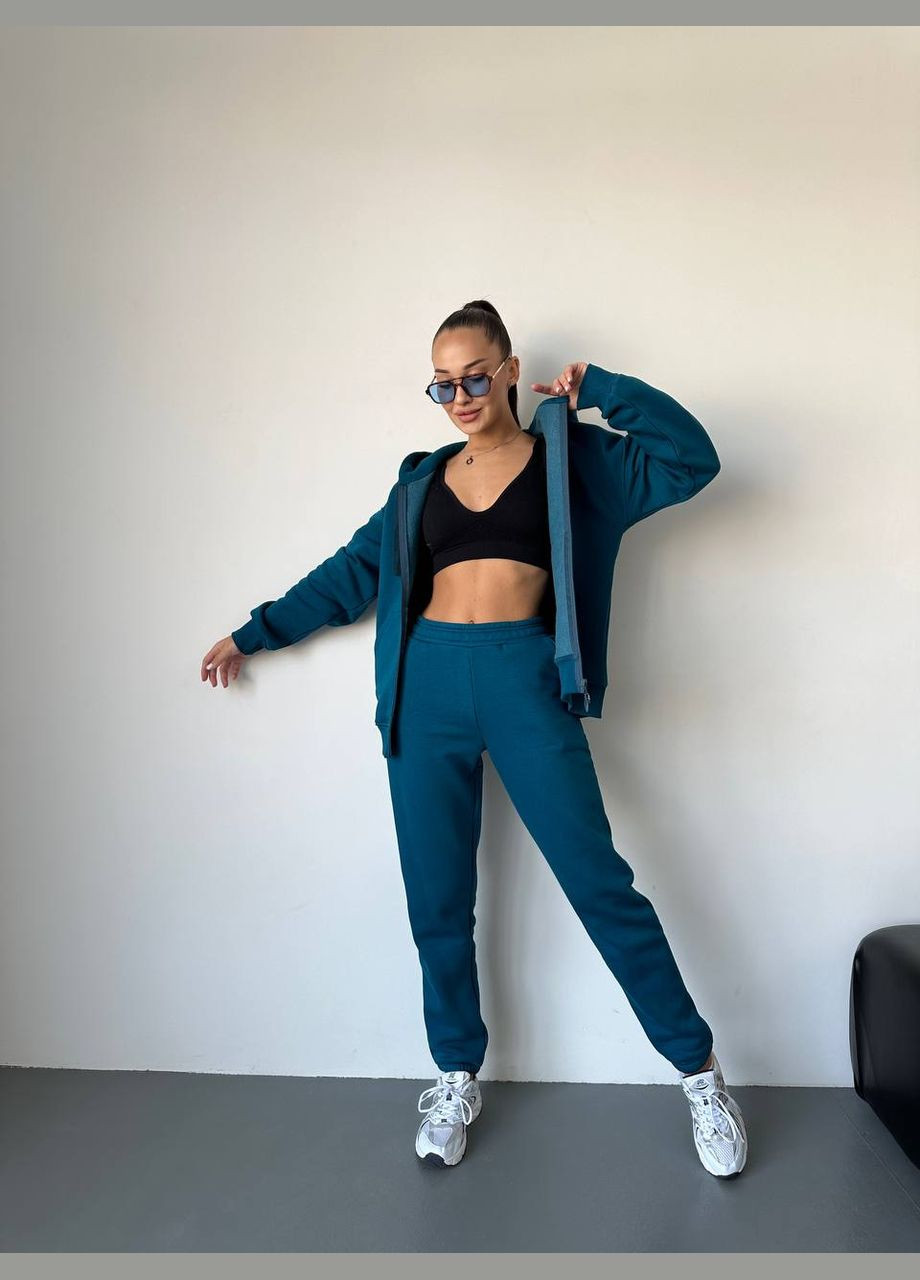 Женский спортивный костюм с начесом из тощи на замке и джогерами М136.4, UMON (315480769)