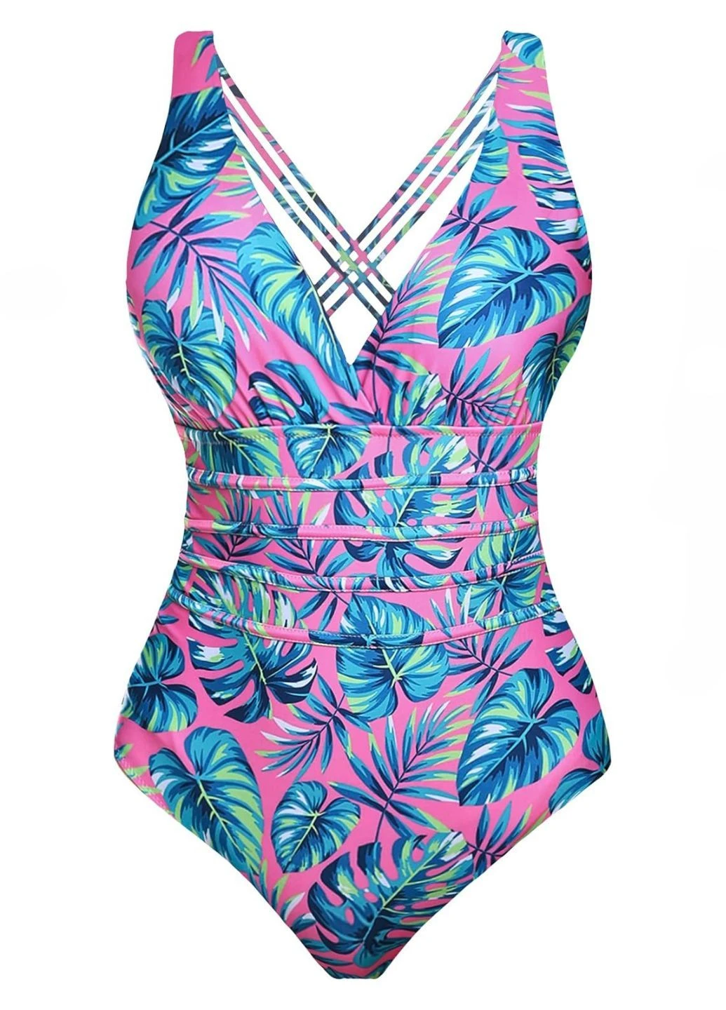 Рожевий літній суцільний купальник cowasto women's swimsuit (9748) суцільний FS