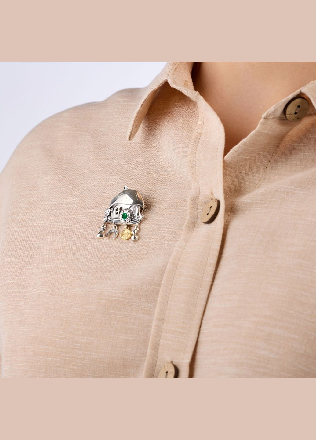 Брошь Хатка Emerald Gold Сонях Skifska Etnika (324622745)